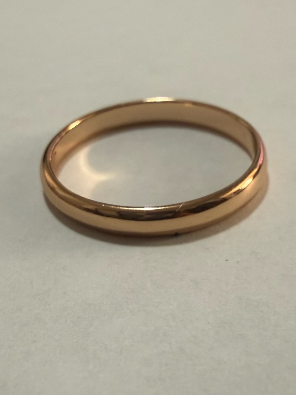 Classic 2.9 mm Wide 18k Gold Electroplated Stackable Band Ring